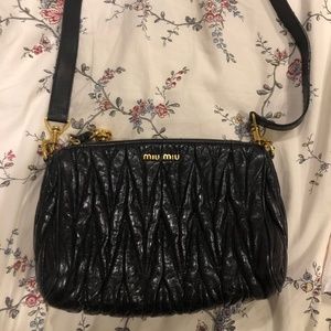Miu Miu Cross Body Clutch (Black)